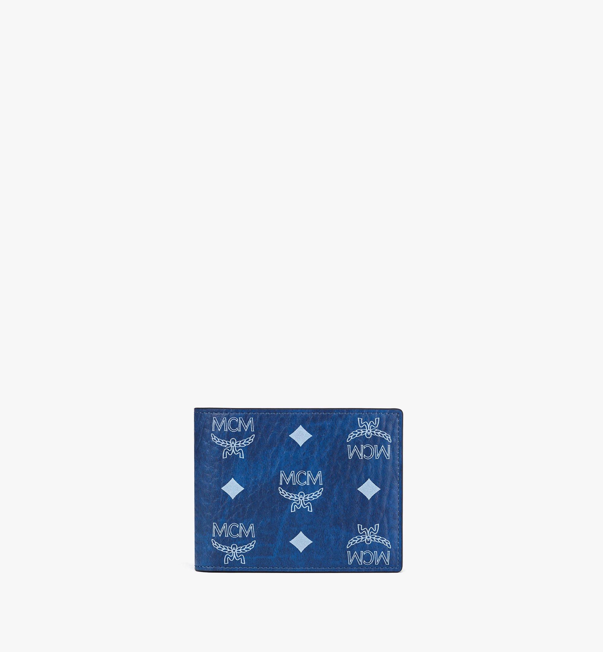 กระเป๋าสตางค์แบบพับสองทบ Aren พร้อมซองใส่บัตรลาย Visetos 1